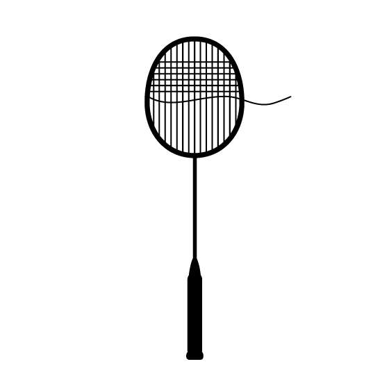 Besaitungsservice - gebrauchte Badmintonschläger YONEX BG 65 weiß 10,5 kg