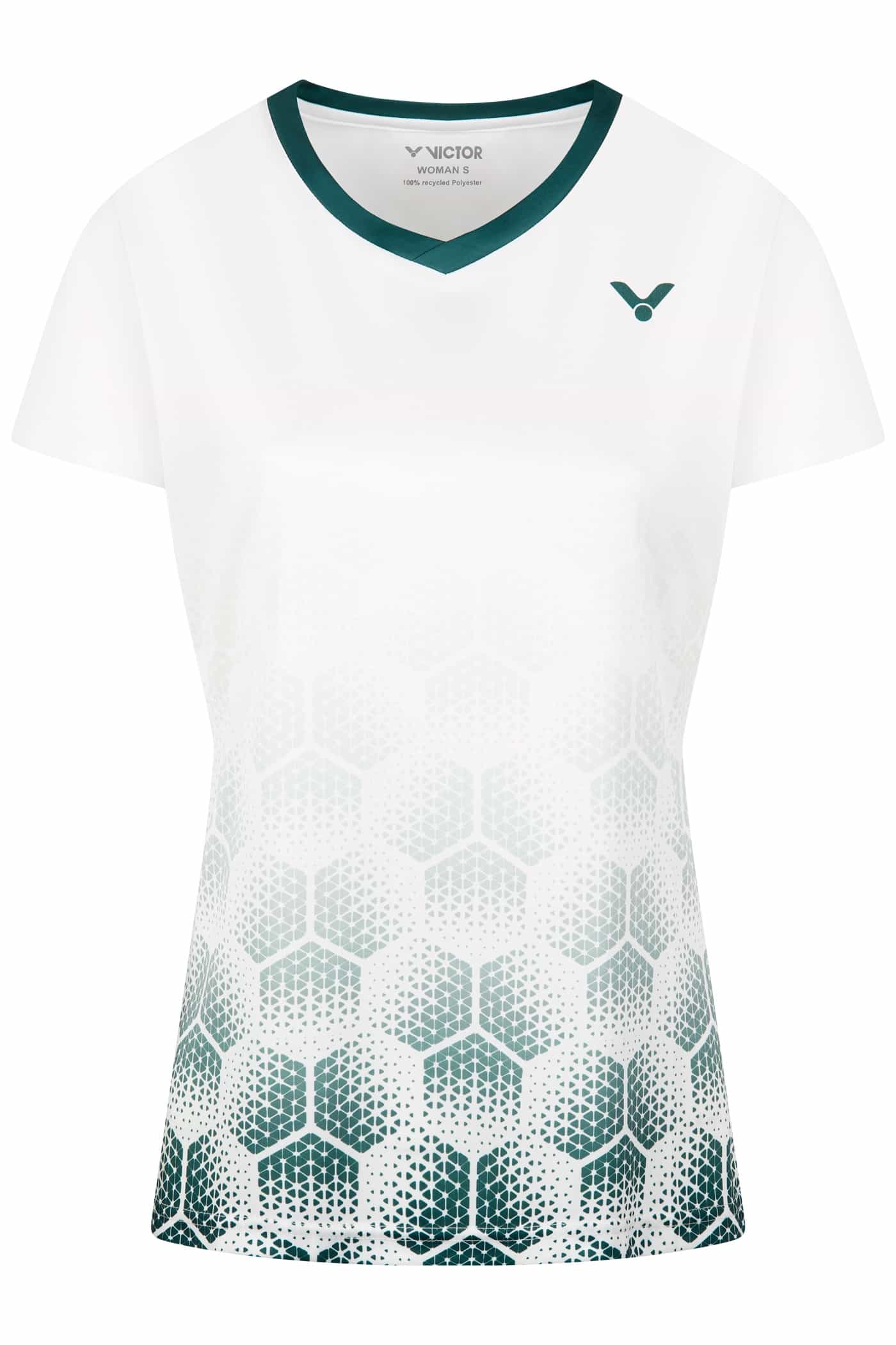 VICTOR T-Shirt Women T-54103 A Women - Weiß/Grün - XL