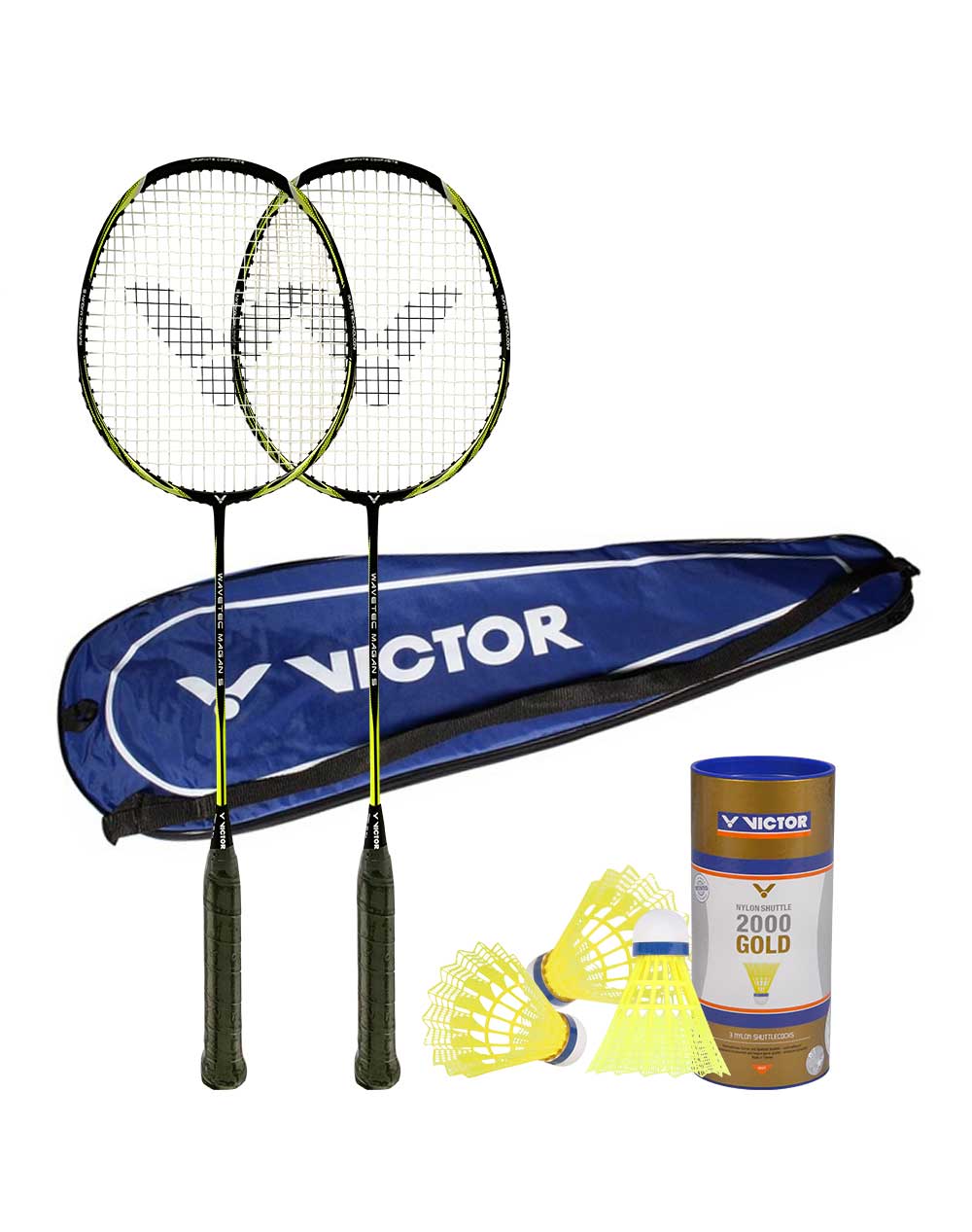 VICTOR Badminton-Set Wavetec Magan 5 + Hülle + 3 Bälle VICTOR Badminton-Set Wavetec Magan 5 + Hülle + 3 Bälle