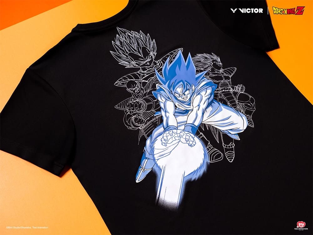VICTOR x Dragon Ball Z Schweißband SP506DB Schwarz VICTOR x Dragon Ball Z T-Shirt T-502 DBZ - Schwarz - XXS