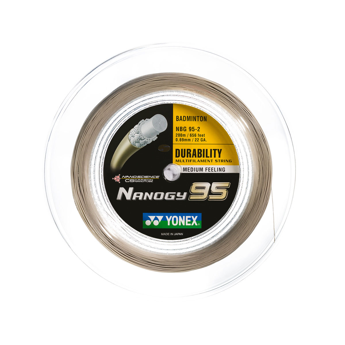 YONEX NANOGY 95 - Silver Gray - 200m YONEX NANOGY 95 - Silver Gray - 200m