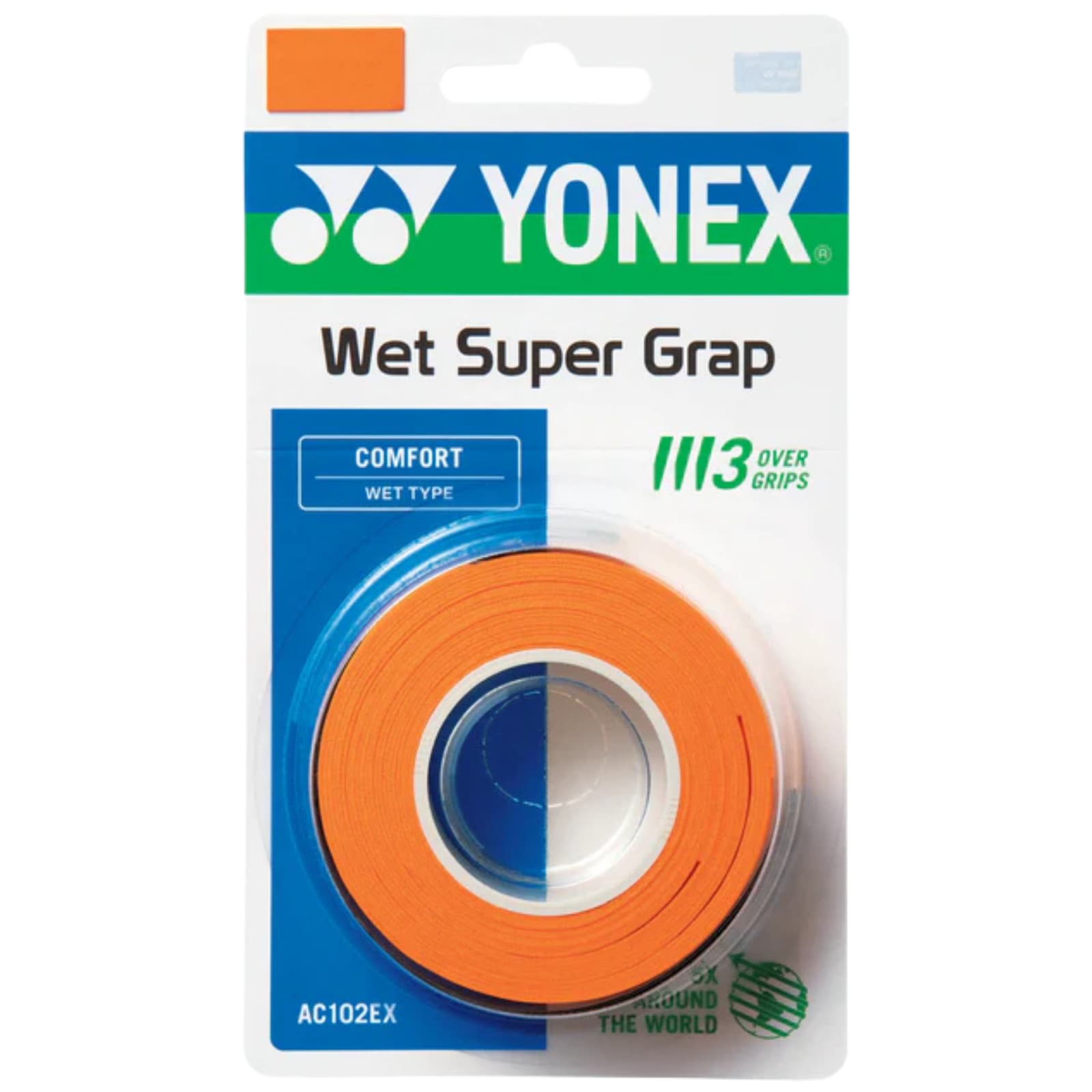 YONEX Wet Super Grap (3-er Pack) AC102 - Orange