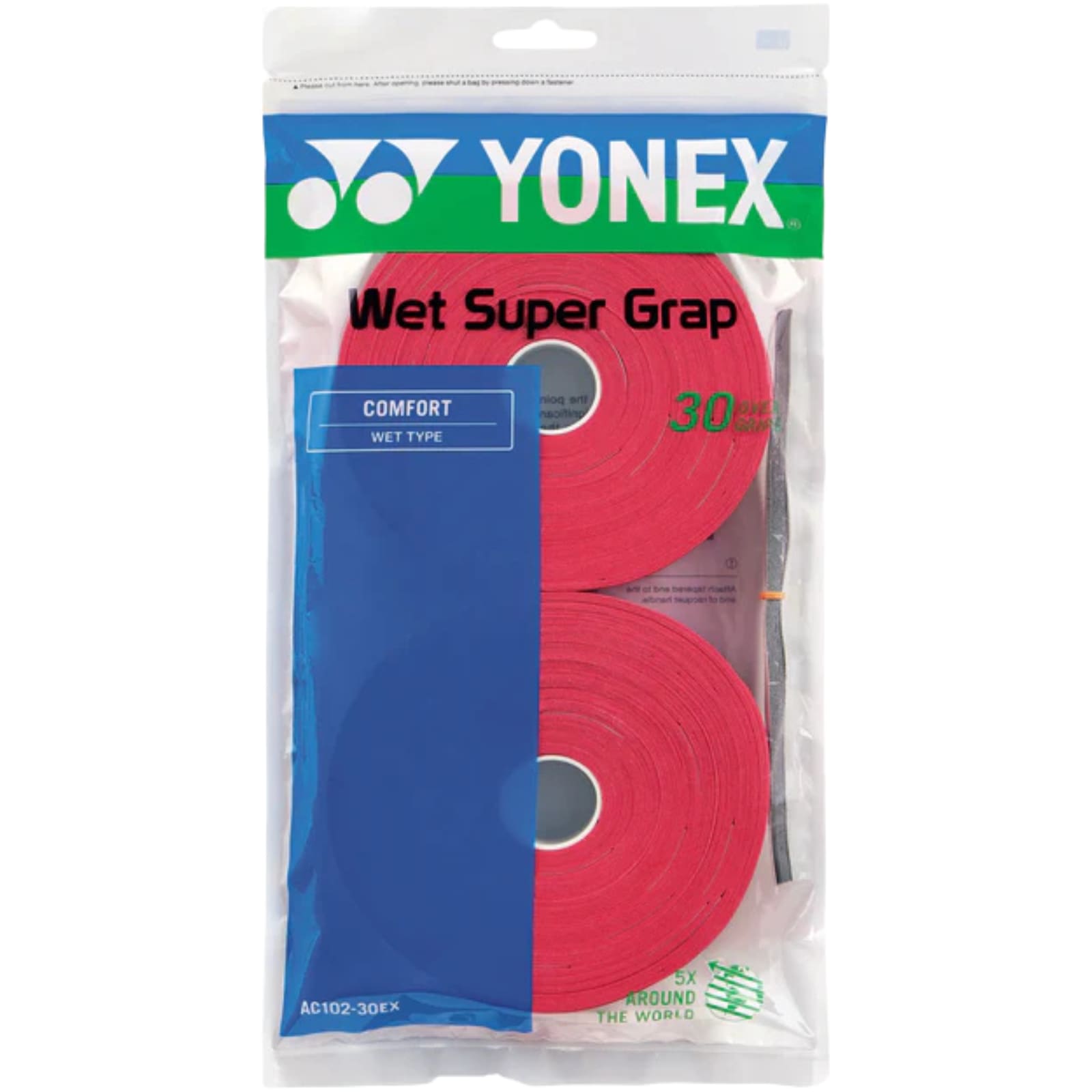 YONEX Wet Super Grap (30-er Pack) AC102 - Weinrot