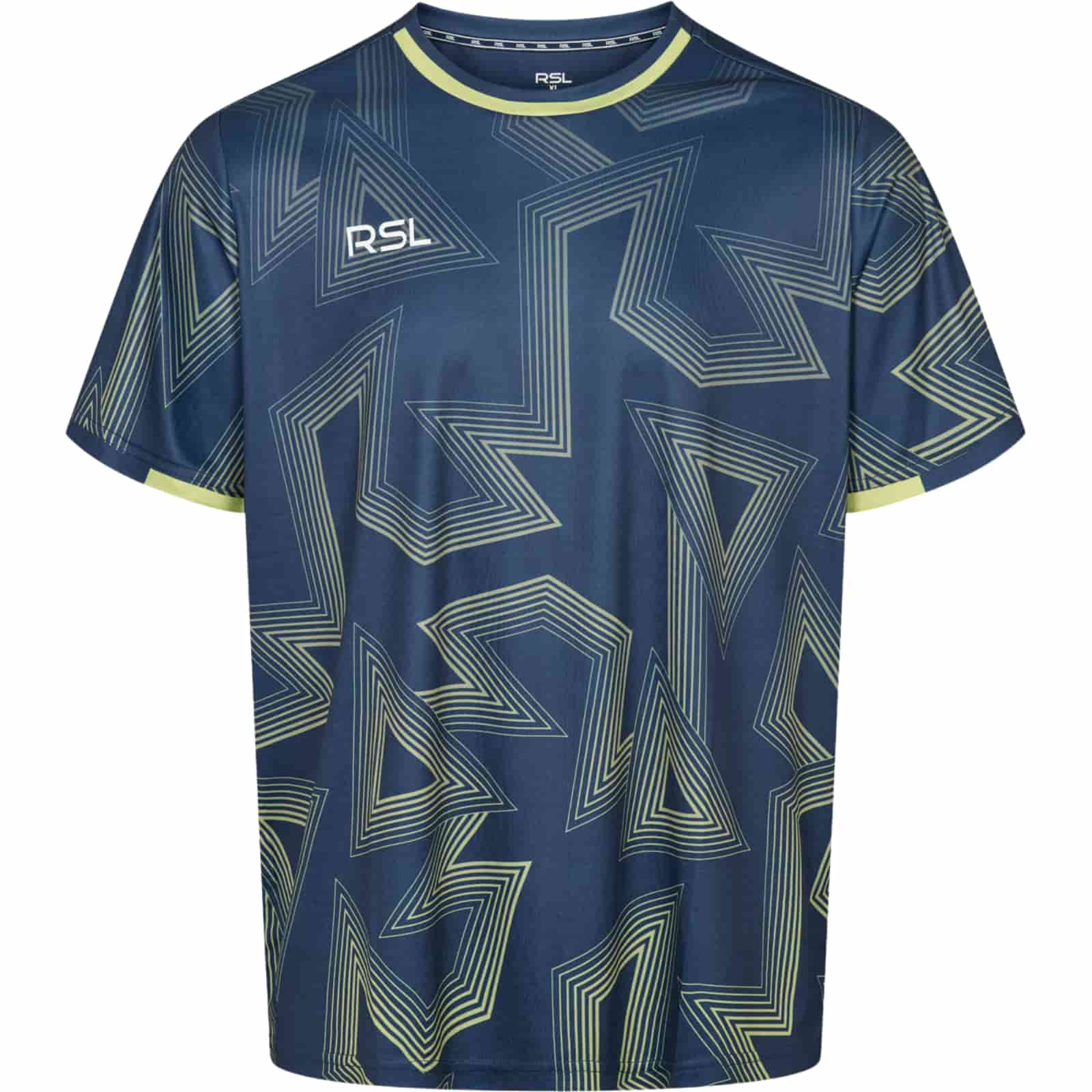 RSL Momentum Unisex T-Shirt - Blau/Limette - 3XL